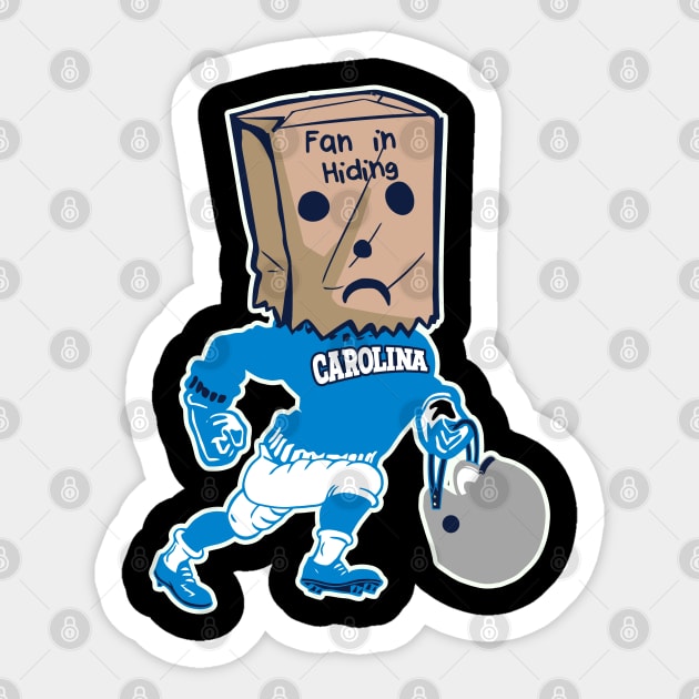 Carolina Fan In Hiding Sticker by darklordpug